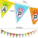 Happy Birthday Paper Flag Letter Bunting Banners Baby Kids Party Decoration