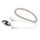 Tether Fly Fishing Lanyard Stainless Steel Wire Rope Tackle W/Carabiner
