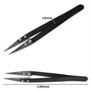 Black Ceramic Tweezers Insulation Pliers Stainless Steel Tweezers Heat-Resi