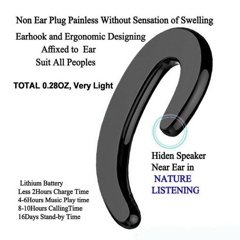 S103 Wireless Bluetooth Ear Hook Stereo Clip Earphone Headset For Smart Pho D8S7