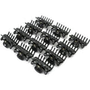 12Pcs Lady Girls Classic Black Plastic Hair Claw Clip Clamp Barrette fo ZEF