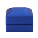 LED Lighted Earring Ring Gift Box Wedding Engagement Jewelry Case (Blue) A