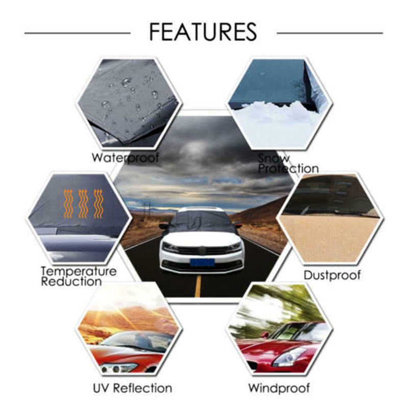 Car Waterproof Magnet Windshield Windscreen Cover Snow Frost Sunshade Prot JPM
