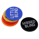 5Pcs 3cm/1.18'' Round Dealer Buttons for Pub Club Texas Poker Card Game Accs