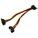 15 Pin IDE Male Molex to Dual SATA Y Splitter 2 Port Female Power Adapters Cable