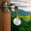 Calendar Key Chains Ring Metal Round Car Bag Pendant Keyring Holder Jewelry
