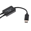 USB 3.1 Type C Male To Female Dual USB 2.0  2 In 1 OTG HUB Adapter Cable