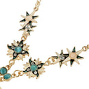 Women Cubic Zirconia Flower Long Adjustable Chain Pendant Sweater Necklace  X4T9