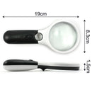 45X Hand Held Magnifier Reading Jewelry Magnifying Glass Loupe w/ 3 LED Lights