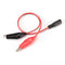 DC 5.5mm x 2.1mm DC Female/Male Jack Connector to 2 Alligator Clip Power Cable Z