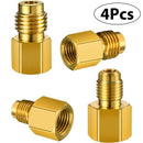 3X(4 Pieces 6015 R134A Brass Refrigerant Tank 1/2 Female To 1/4 Male Flare