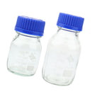 2 Pieces Clear Glass Reagent Sample Bottle Jar Graduated Laboratory 2 Size