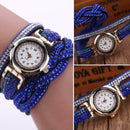 New Fashion Luxury Rhinestone Bracelet Watch Women Quartz Watch Blue A