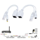 2pcs 180mm Power Over Ethernet Passive POE Cable Adapter Injector Splitter