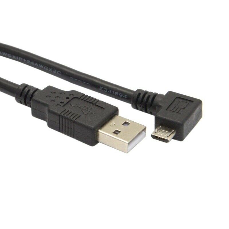 Right Angled 90 Degree Micro-USB Male to USB 2.0 Data Charge Cable for Cell N7C1