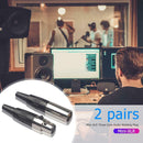 2 Pairs 3 Pin Male + Female Mini XLR Plugs Audio Connectors for Microphone