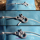 Practical Stainless Steel 3-Holes Quicklink Buckle Carabiner Knotting Tool