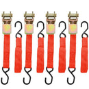 4Pcs Durable Ratchet Tie Down Hold Secure Cargo Straps Moving Hauling Truck