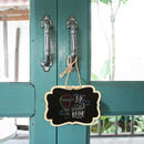 12Pcs/set Hanging Rope Wooden Blackboard Message Black BoardB Ew