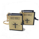 Mini Bible HOLY BIBLE Keychains Religious Christian Jesus Cross Keyrings TR