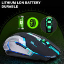 Wireless Optical USB Mice Gaming Mouse 7Color LED Backlit Rechargeable PC Laptop