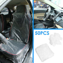 Disposable Plastic Car Seat + Steering Wheel Cover Set Auto Accessories A