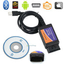 USB Code Reader ELM327 OBDII OBD2 Diagnostic Scanner CD For PC Engine Scan Tool
