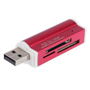 USB2.0 4 in 1 Multi Memory Card Reader for SD/SDHC/Mini SD/MMC/TF (Red)