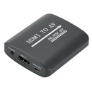 HDMI to Composite RCA Converter Video Audio HDMI Adapter Box Connector Black