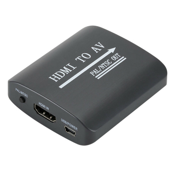 HDMI to Composite RCA Converter Video Audio HDMI Adapter Box Connector Black