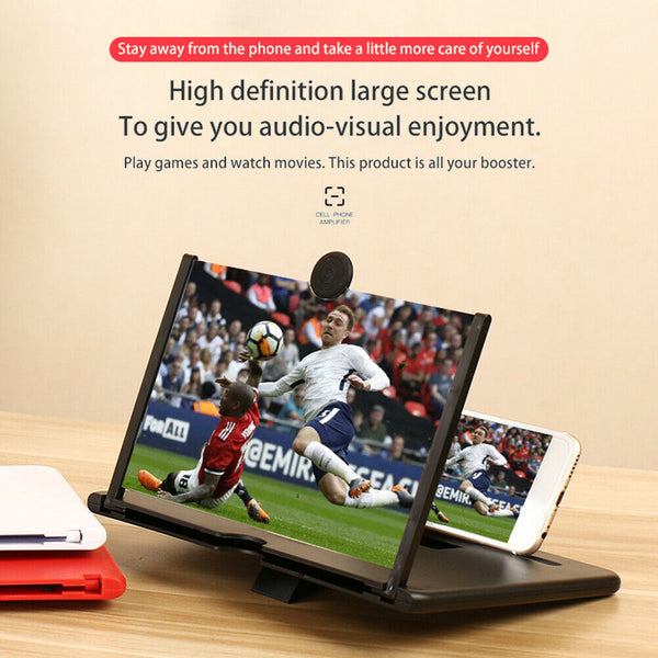 10 inch Smart Phone Magnifier Holder Video Amplifier Enlarger Stand (Black) A#S