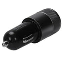 2.1 Ah Dual USB Blu-ray car charger Aluminum Alloy Car Charger 2.5 * 2.5 *