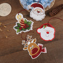 12PCS/Set Merry Christmas Kraft Paper Card Tags Labels DIY Hang Paper TagsBD3C