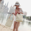 Straw bag Casual Handbag Summer Holiday Shoulder Bag Ladies Weaving Bucket