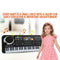 BLACK 61 Key Digital Electronic Keyboard & Microphone Electric LED Piano Or