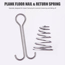 Plank Spring Nails Outdoor Camping Tent Fixed Hook with Carabiner (Blue) A