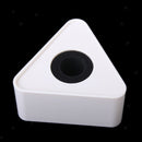 Portable White ABS Injection Molding Triangular Cube Shaped Interview Mic