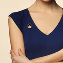 Creative Snow Nightscape Pin Brooch Round Badges Jacket Jewelry (Style 4) A