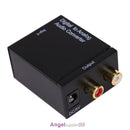 Digital Optical Coax Coaxial Toslink to Analog RCA L/R Converter Adapter