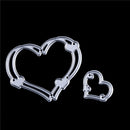 2pcs/set Love Heart Metal Cutting Die Stencils for DIY Card Scrapbooking LJ