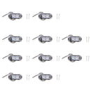 10 Pieces Waterproof White 2 LED Side Marker Indicator Lights Truck Trailer
