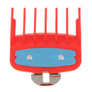 1.5+4.5mm Size Guide comb  Red Attachment Comb Set with a Metal Holder ClipperME