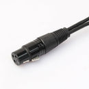 3P XLR Female Jack to Dual 2 Male Plug Y Splitter Cable Adaptor Cord 1Ft