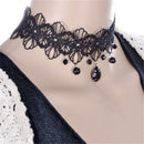Fashion Gothic Black Lace Retro Choker Collar Flower Pendant Necklace Jewelry Gw