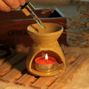 Ceramic Incense Cones Burner Candle Tealight Holder Joss Ash Catcher Purple