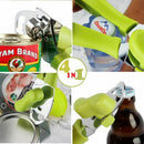 1X(Manual Can Opener Stainless Steel And Durable Sharp Edge Metal Blades He