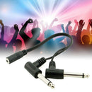 3.5mm Mini 1/8 inch TRS Stereo Female Jack to Dual 1/4 6.35mm Male Plug Mon