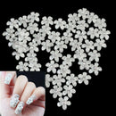 50Pcs Flower Design Nail Art Tips Shiny Rhinestone Decoration Manicure for SJX