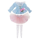Puff Sleeve Top Clothes Light Pink Skirt Stockings Socks Set for Blythe Accs