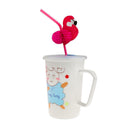 25pcs Pink Holiday Plastic Bendy Xmas Birthday Party Flamingo Drinking Straws
